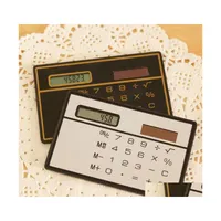 Calculators Small Slim Pocket Calcator Stationery Card Portable Mini Handheld Trathin Solar Power ZA5573 Drop Delivery Office School DHTRL