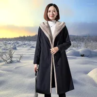 Women's Fur 2023 Autumn And Winter Clothes Women's Long Coat Korean Version Tide Imitation Mink Inner Liner Women
