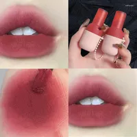 Lip Gloss Waterproof Cute Bottle Matte 6 Colors Lasting Nude Red Velvet Key Chain Glaze Non-Stick Cup Liquid Lipstick Makeup