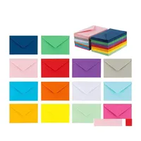 Kağıt Ürünleri 100x70mm/3.9x2.8inch 50pcs/lot ofset ürün mini colorf üyelik kartı zarfı basit küçük tebrik isim kartları b dhrmc