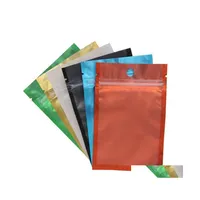 梱包バッグ100pcs/lot colored sealable zip mylar bag aluminum foil smell proofpouch pouch jewelry
