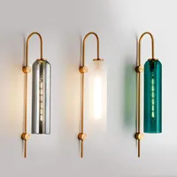 Wall Lamps Nordic Lamp Led Glass Tube Mirror Light For Living Room Bedroom Study Corridor Bedside Modern Decorate Home