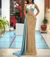 Sparkly Evening Dresses Sleeveless High Neck Beaded 3D Lace Hollow Satin Appliques Sequins Floor Length Celebrity Formal Prom Dresses Gowns Party Dress Customed