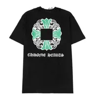 Klassiker Herren T-Shirts Herz hochwertige Marke Crew Hals Chrome Kurzärmele Tops T-Shirts Pullover lässig Hufeisen Sanskrit 6 OCI3