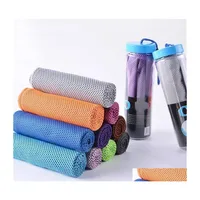 Towel Summer Outdoor Sports Ice Cold Scarf Running Yoga Travel Gym Cam Golf Sportss Cooling Colds Neck Wrap Inventory Drop Delivery Dhw9R