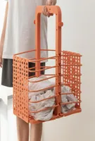 Tvättpåsar Fällbara smutsiga kläder Portable Hamper Collapsible Basket Toy Storage Box Hollow Design Baskets Damp Proof6268248