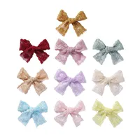 Girls Hair Accessories Hairclips Bb Clip Barrettes Clips Headbands Children Kids Headdress Embroidered Lace Bow Princess Cute E21760