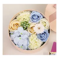 Dried Flowers Artificial Flower Soap Gift Box Rose Orc Peony Bouquet Home Wedding Decoration Accessories Valentines Day Z3 T200509 D Dhmly