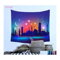 Party Decoration Taoup Eid Mubarak Tablecloth Ramadan Decor Islamic Table Er Kareem Accessories Tapestry Muslim Gift Drop Delivery H Dhokw