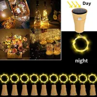 Other Event Party Supplies 10Pack Solar Wine Bottle Lights 20 LED Solar Cork String Light Copper Wire Fairy Light for Holiday Christmas Party Wedding Decor 230114