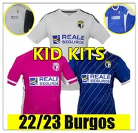 22 23 Burgos CF Kid Kits Soccer Jerseys 2022 2023 Camiseta Bermejo Mumo Local Visitante Equipacion Home Away Football Shirts Men Uniorts Calcio Chico Cabrito