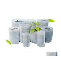 Çiziciler Potlar biyolojik olarak parçalanabilir tohum kreş çantaları 100pcs/lot çiçek sebze nakli üreme bahçesi dikim bitkisi damla dağıtım dhicy