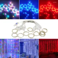 Strings Christmas Lights LED Light String 3m USB Remote Bedroom Window Curtain Fairy Garland Year Holiday Lighting Home Decoration