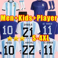 3XL 4XL 22 23 Argentina Soccer Jerseys DYBALA MESSIs 2022 2023 Fans Player Version LAUTARO MARTINEZ DI MARIA Football Shirt KUN AGUERO MARADONA Kids Kit women