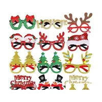 Sunglasses Frames Merry Christmas Glasses Frame Santa Snowman Tree Funny Party Masks Accessories Ornaments Decoration Fashion Kids P Dhlo2