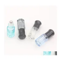 Bouteilles d'emballage Colorf Small L Glass Roller Bottle Mini Huile essentielle 6 ml avec rouleau en acier inoxydable sur Boule Drop Livrot Office sch dhy3f