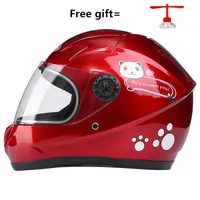 Motorcycle Helmets 50 To 54 Cm Scooter Cute Personality Kid Child Helmet 6-10 Years Children Red Yellow Blue Safty Moto Bicycle
