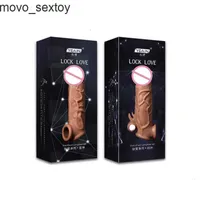 Massager per adulti Realistic Penis Sleeve Extender Reusibili dildo per le donne ritardano l'ingrandimento dell'eiaculazione giocattoli sessuali uomini
