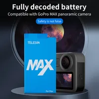 for gopro max panoramic camera full decoding battery high endurance fast charging large capacity batteries camera accessories