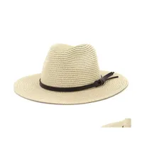 Stingy Brim Hats Wide St Hat Jazz Panama Women Men Beach Man Cap Ladies Spring Summer Outdoor Travel Caps Mens Fashion Accessories D Dhlyo