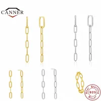 Dangle Earrings 925 Sterling Silver 40mm Length Paper Clip Chain Drop For Women Piercing Jewelry Pendientes & Chandelier