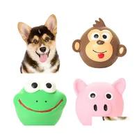 Dog Toys Chews Cute Pet Monkey Frog Pig Shape Squeaky Toy Latex Puppy Sound Chewing Teeth Cleaning Play Drop Delivery Home Garden S Dhlly