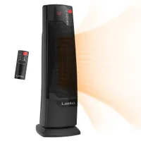 Lasko 1500W Oscillating Ceramic Tower Electric Space Heater with Remote