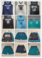 Memphis''Grizzlies''Shorts mens Throwback Basketball Shorts pocket Basketball Jerseys 12 Ja Morant