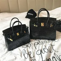 Designer Bags Birkin Herme 5A Emmas genuine leather bag womens 2020 new handbag versatile trend single shoulder Crossbody crocodile pattern hi