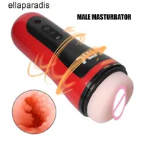 Adult massager 20cm Male Masturbator Glans Sucking Automatic Fake Pussy Vaginal For Men Penis Pump Vibrator Exerciser Sex Toys Erotic Products