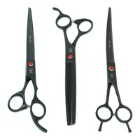Hair Scissors 8.0" Japan Steel Professional Dogs Shears Pets Grooming Set Animals Barber Tesoura Supplies 7.5" Thinning Shear B0044A