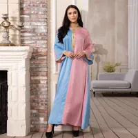 Etnik Giyim Pulları Moda Abaya Kadınlar İçin Elbise 2023 Uzun Kollu Türkiye Müslüman Kaftan Kobesi Arap Oman Faslı