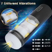 Adult Massager Male Sex Toy Automatic 5 Sucking Modes Telescopic Rotating Masturbator Cup for Men Real Vaginal Suction