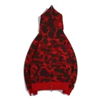 Newest Lover Camo Shark Print Cotton Sweater Hoodies Men's Casual Purple Red Camo Cardigan Hooded Jacket Sizes M-2XL Apndk