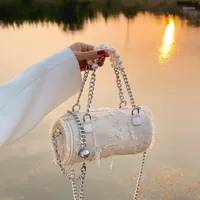 Shoulder Bags High-quality Ladies Pearl Chain Bag 2023 Fashion Hand-held Handbag -selling Messenger Hand Cylinder