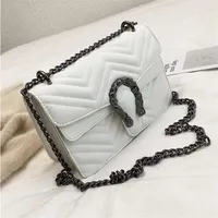 Factory outlet brand women bag elegant atmosphere wave pattern Chains bags fashion Lingge leather Handbags classic Lingges chain D278D