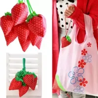 Strawberry Shape Storage Handbag Grapes Pineapple Foldable Shopping Bags Reusable Folding Grocery Nylon Large Bag 13 colors DHL