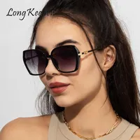 Sonnenbrille Langer Keeper -Männer für hochwertige übergroße Metallqualitäten Frauen Unisex Vintage Luxus Design UV Eyewear