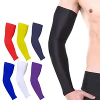 Sports Gloves 1Pcs Breathable UV Protection Running Arm Sleeves Basketball Elbow Pad Fitness Armguards Cycling Warmer Brace Support
