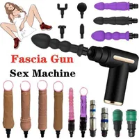Секс -массажер машины оргазм толчок вибратором дилдо игрушки фасциальные мышцы оружия расслабляют аксессуары для массажа тела, женщины мастурбация