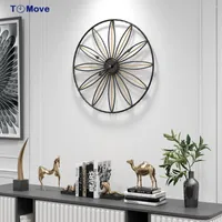 Wall Clocks Large Iron Clock Moern Design Quartz Mute Battery Operated Living Room Decoration Wrought Hollow Hanging Watch