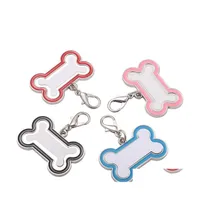 Cat Collars Leads Sublimation Keychain Party Favor Pet Dog Id Tag Diy P O Heat Transfer Cute Bone Shaped Drop Delivery Home Garden Dhxcy