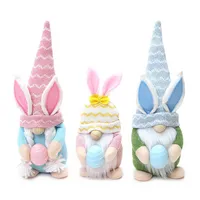 Easter Bunny Gnome Dekoracje pluszowe dekoracja dekoracja bez twarzy lalki wielkanocne ozdoby wiosenne dekoracje domu