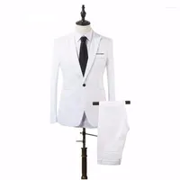 Herrenanzüge Kostüm Homme Party Geschäftsleute zweiteiliger Anzug (Mantelhosen) Freizeit für Männer große Hochzeit Trajes de Hombre