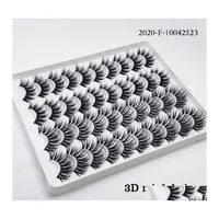 False Eyelashes 20 Pairs 3D Mink Lashes Natural Fake Makeup In One Box Drop Delivery Health Beauty Eyes Dhrys