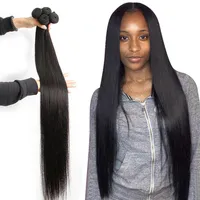 NXY LACE Wigs Natural Color Brazilian Hair Weave Bundles 30 32 34 36 38 40 Inch Straight Remy Human Virgin 230106