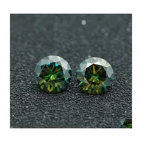 Loose Diamonds Carat D Color Vvs Round Yellow Green Moissanite Stone For Diy Jewelry 100 Pass Diamond Pen Test Gra Moissaniteloose D Dhlmx