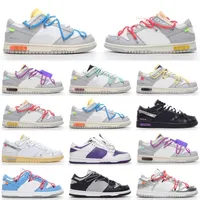 2023 Skate Dunks Low Casual Shoes Lot La universidad Dunled Blue Futura Green Yellow Offs White Men Women Trainers With Box