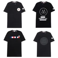 Мужские футболки Дизайнерские футболки для пары футболка с черной вышивкой с печеной круглое топ шорты с трендом плюс размер M-3XL Новые продукты в летней свободной и удобной уличной одежде