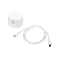 onn. 20W Power Delivery Wall Charging Kit to USB-C Cable White